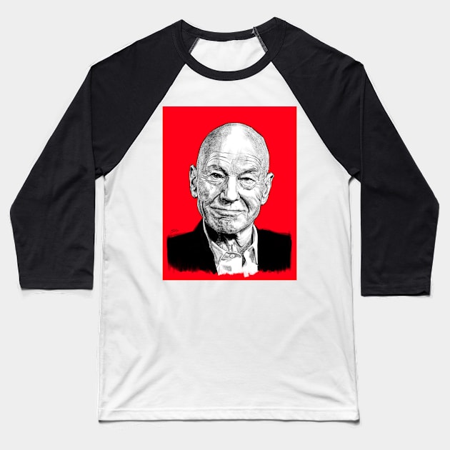 Patrick Stewart Baseball T-Shirt by ste1bro